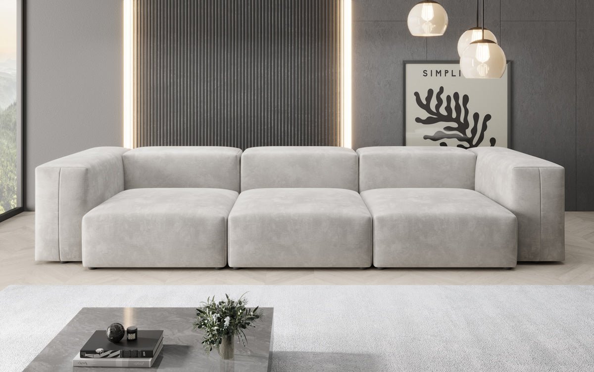 Designer 3 Sitzer Sofa Snug in Samt