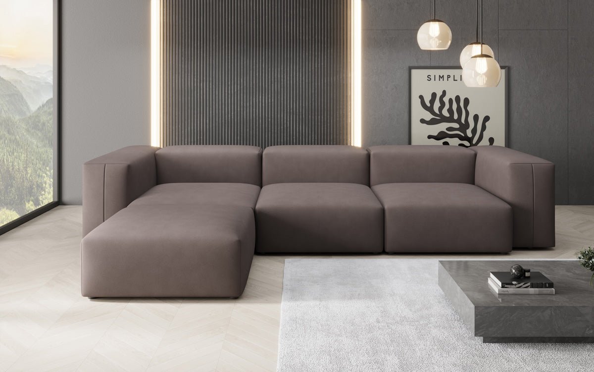Designer L Sofa Snug in Stoff