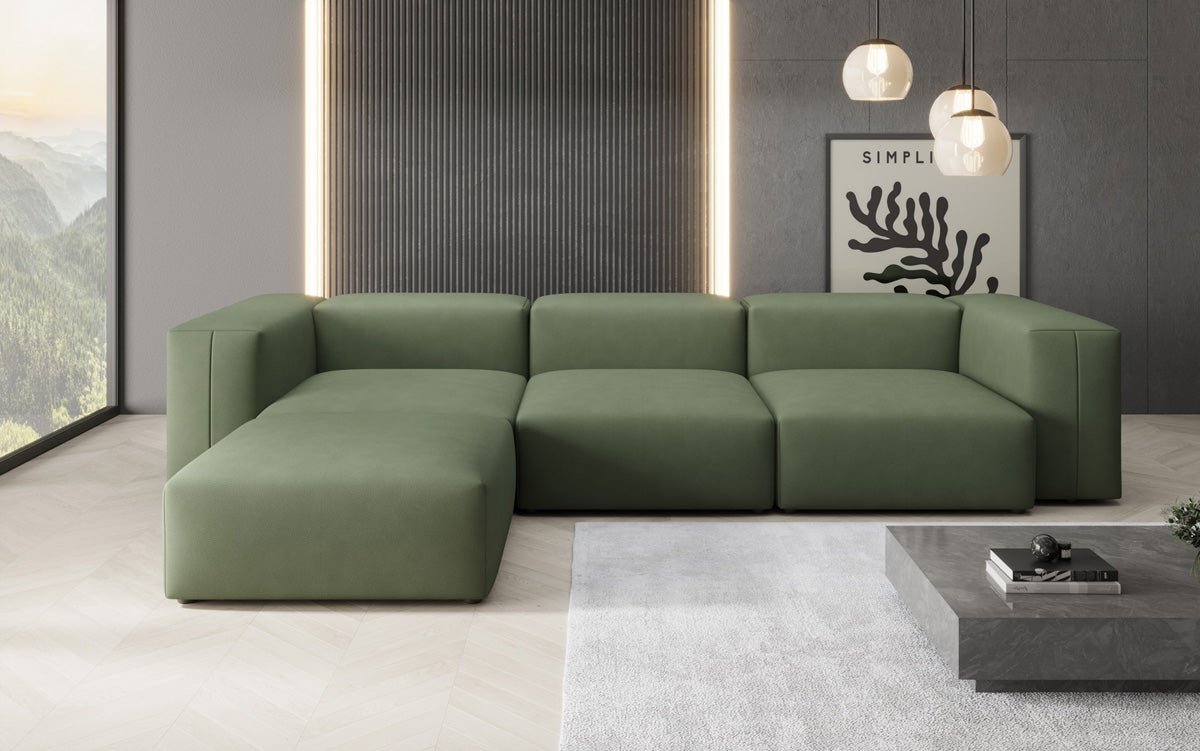 Designer L Sofa Snug in Stoff