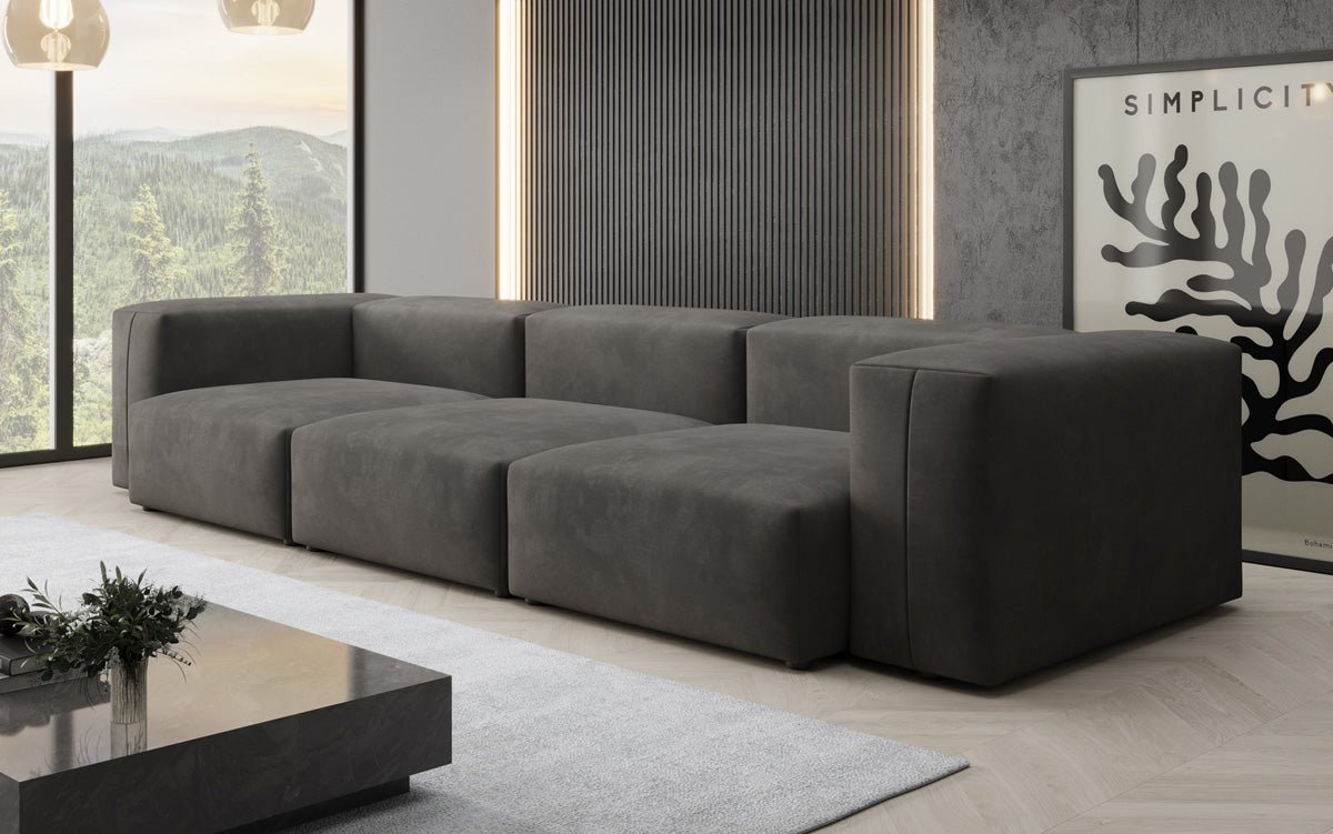 Designer 3 Sitzer Sofa Snug in Samt