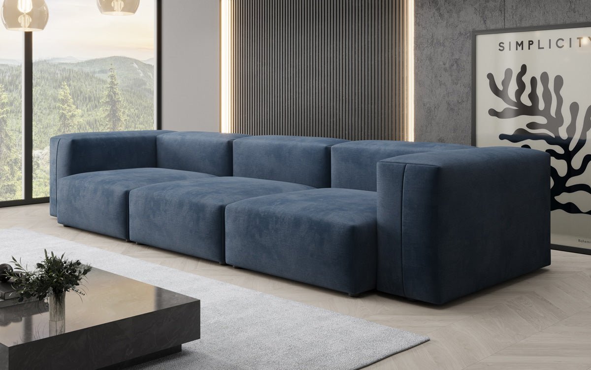 Designer 3 Sitzer Sofa Snug in Samt