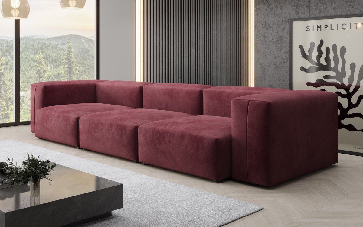 Designer 3 Sitzer Sofa Snug in Samt