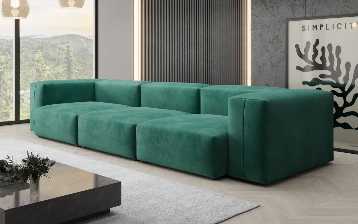 Designer 3 Sitzer Sofa Snug in Samt