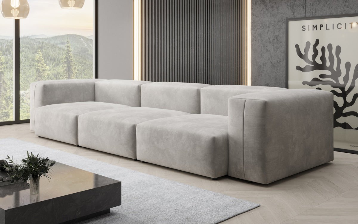 Designer 3 Sitzer Sofa Snug in Samt