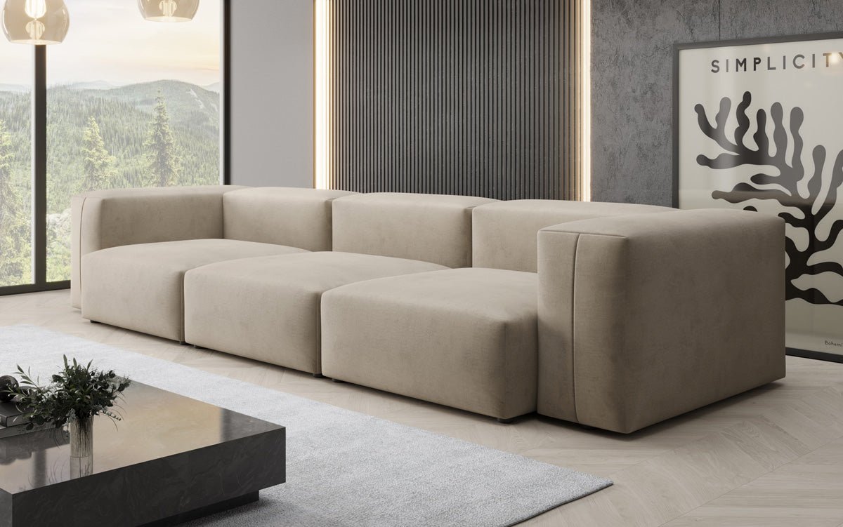 Designer 3 Sitzer Sofa Snug in Samt