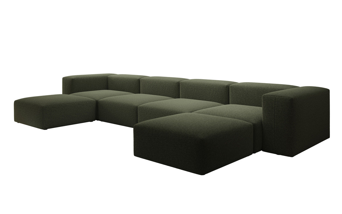 Designer U Sofa Snug in Bouclé
