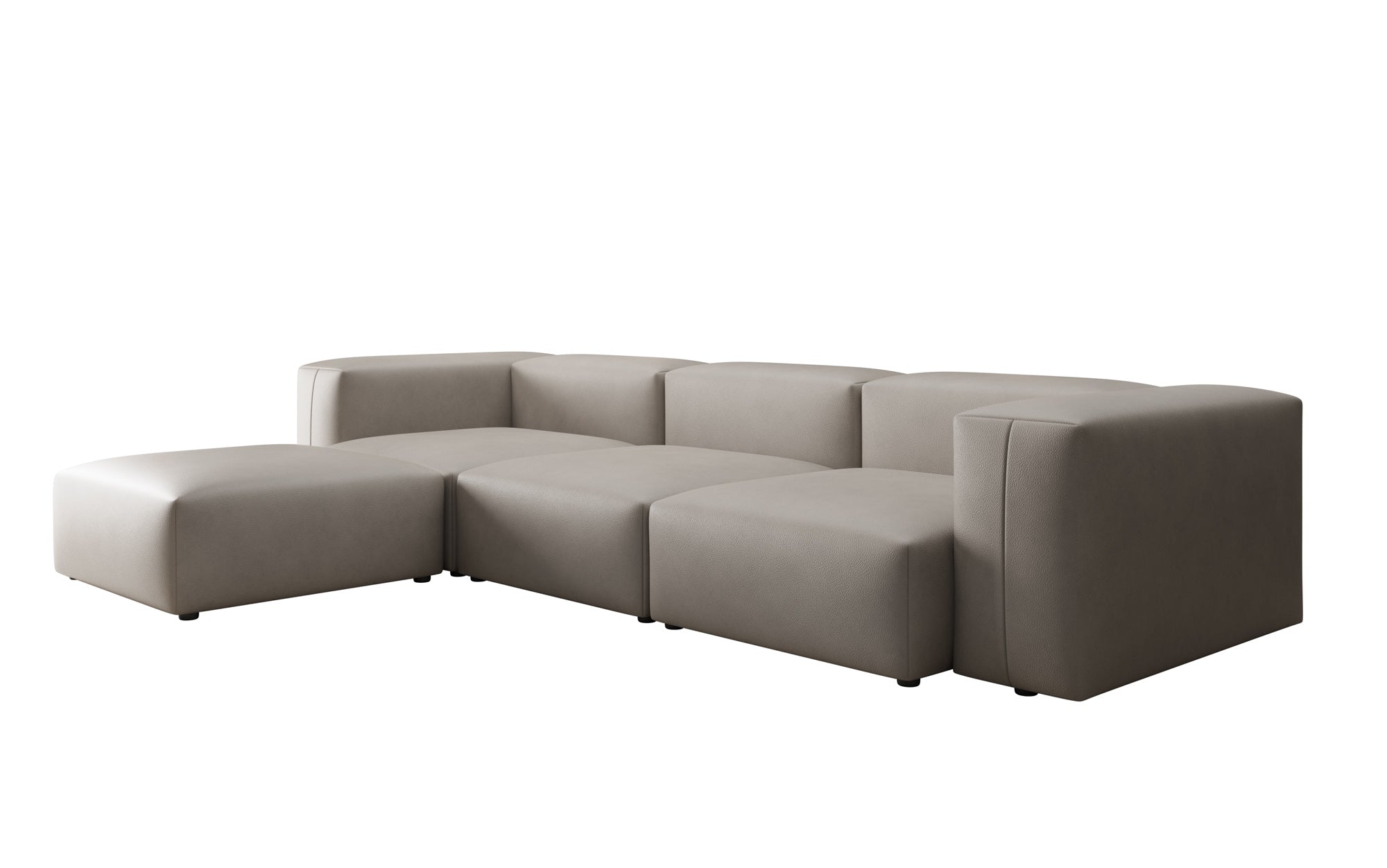 Designer L Sofa Snug in Echtleder