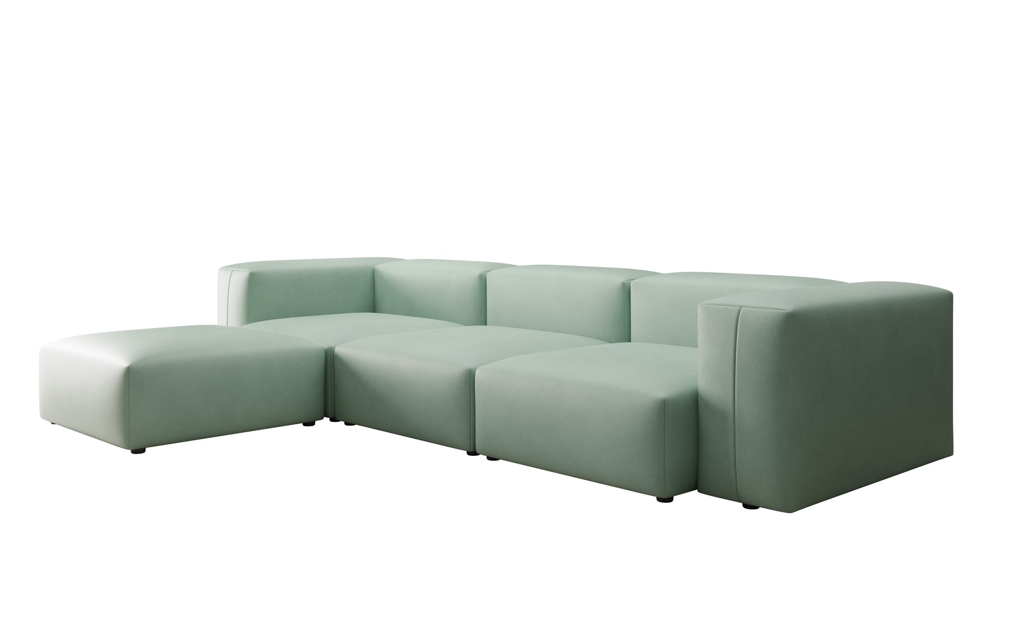 Designer L Sofa Snug in Echtleder