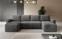 Designer Sofa Melva U mit Schlaf- und Klappfunktion in Cord