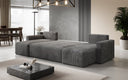 Designer Sofa Melva U mit Schlaf- und Klappfunktion in Cord
