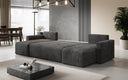 Designer Sofa Melva U mit Schlaf- und Klappfunktion in Cord