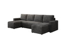 Designer Sofa Melva U mit Schlaf- und Klappfunktion in Cord