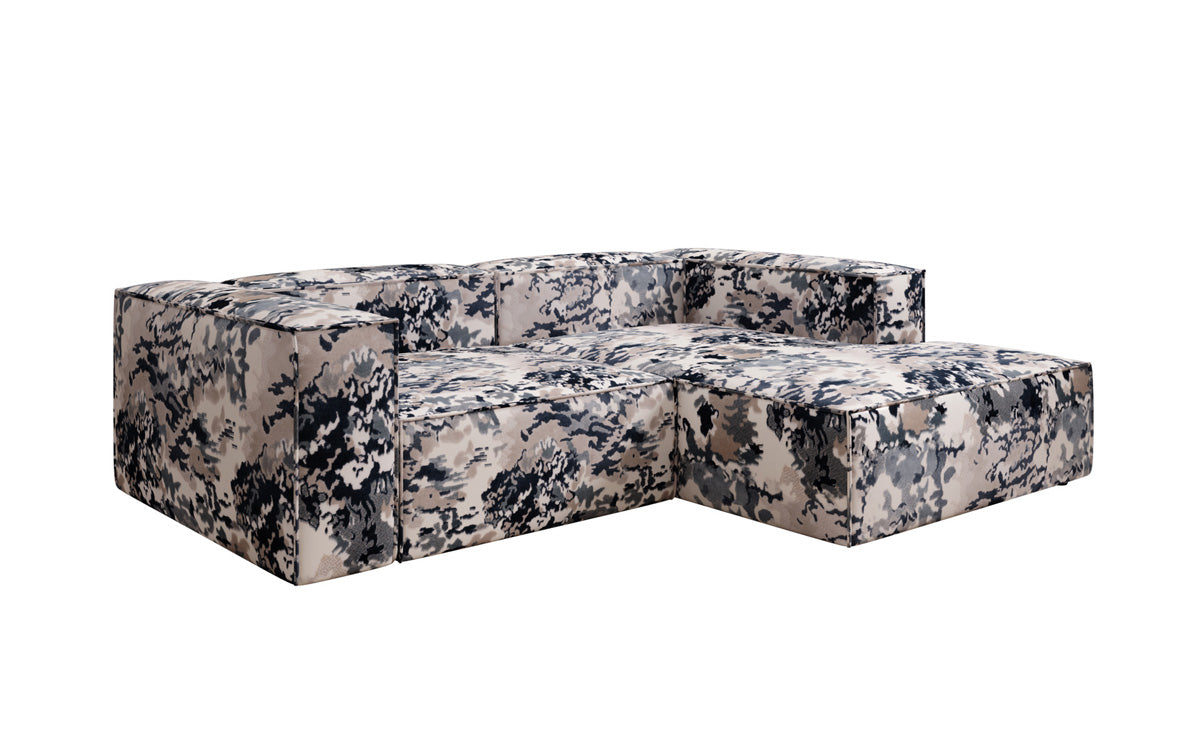 Designer Ecksofa Lesley Mini - Jacquard mit Aquarell-Muster