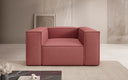 Designer Sofa-Sessel Lesley in Stoff