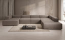Designer Sofa Lesley U XXL in Echtleder