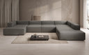 Designer Sofa Lesley U XXL in Echtleder