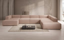 Designer Sofa Lesley U XXL in Echtleder