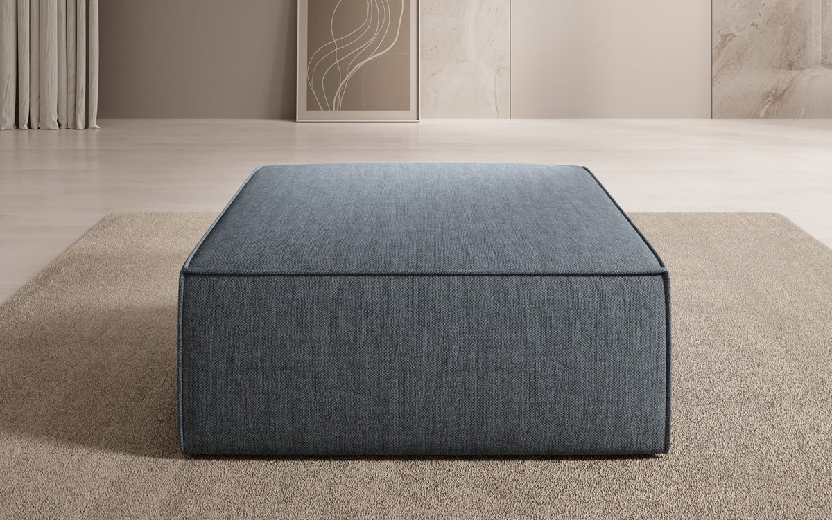 Beistellhocker Lesley in Leinen-Optik