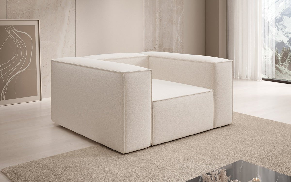 Designer Sofa-Sessel Lesley in Strukturstoff