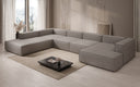Designer Sofa Lesley U XXL in Echtleder