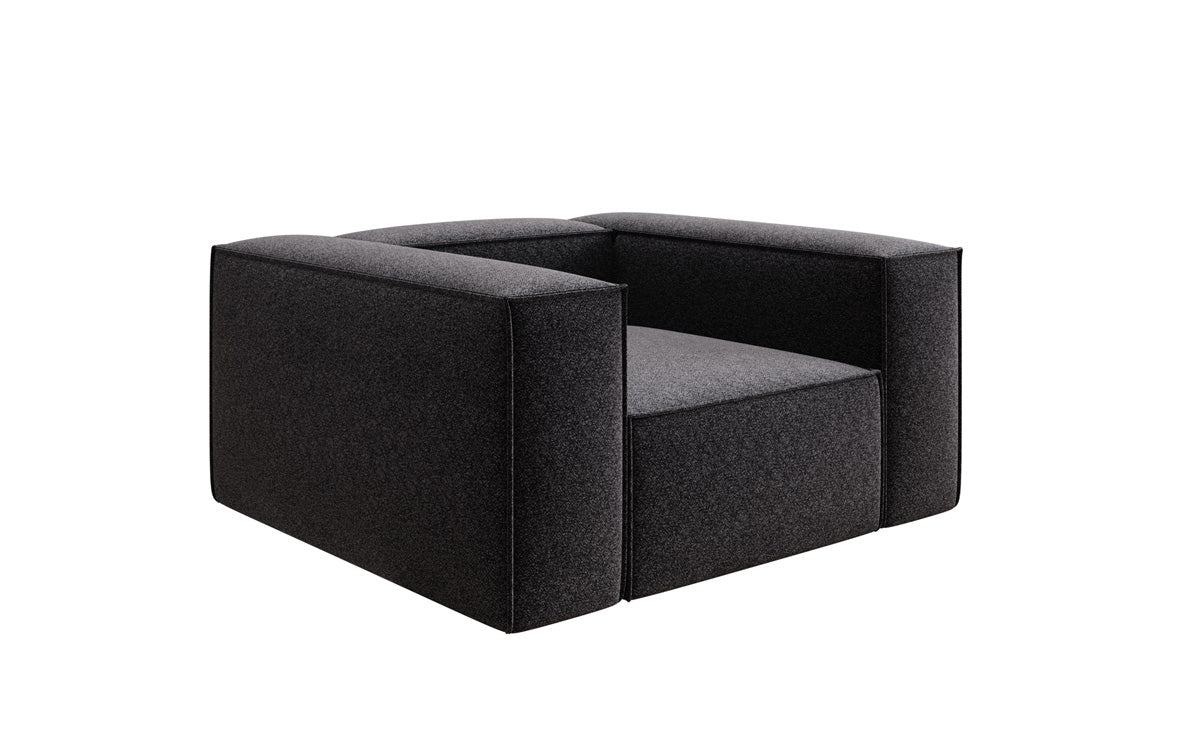 Designer Sofa-Sessel Lesley in Strukturstoff
