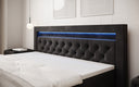 Boxspringbett Menzogna Samt mit LED und Stauraum (2 Schubladen)