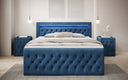 Boxspringbett Menzogna Samt mit LED und Stauraum (2 Schubladen)