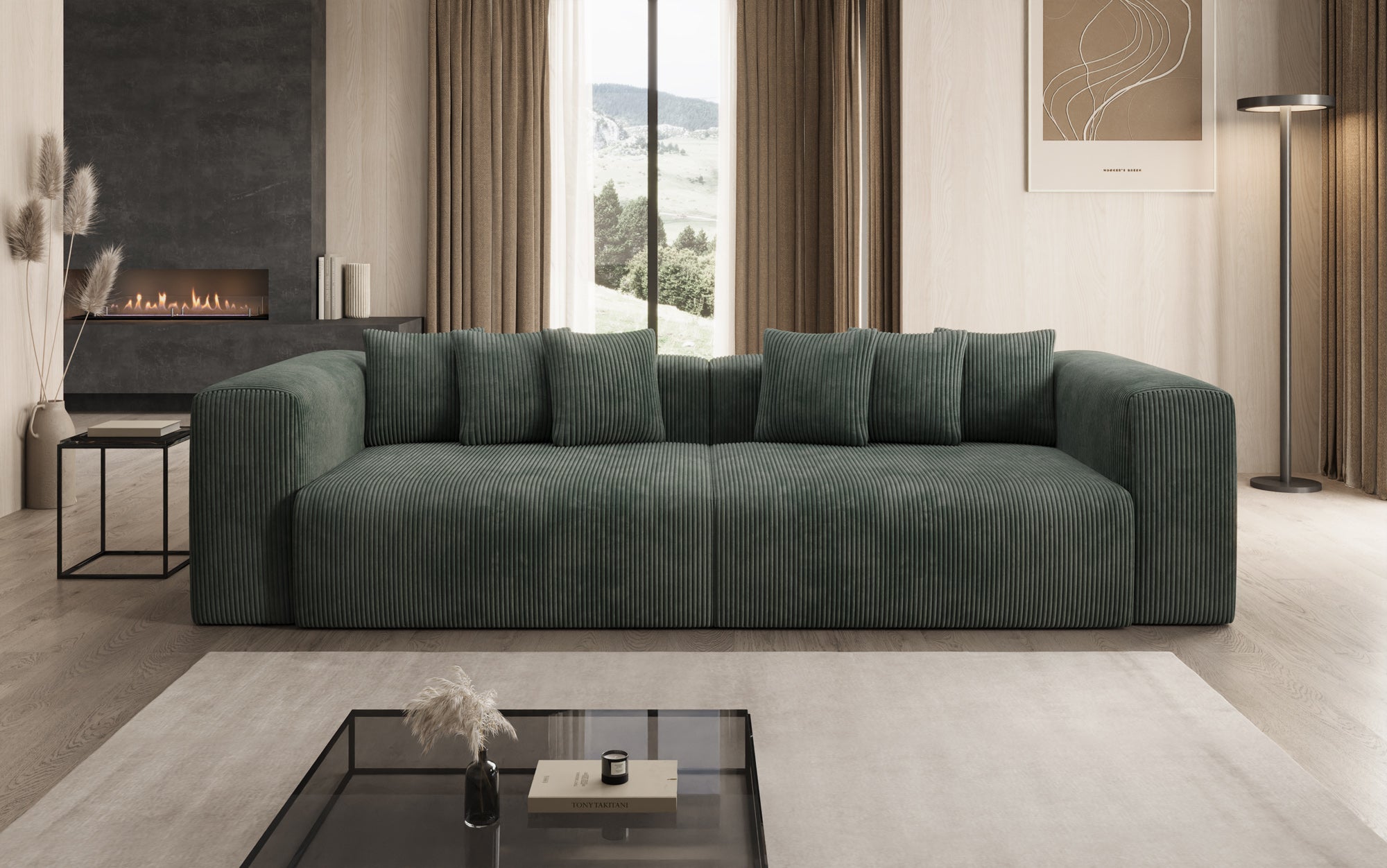 Designer Sofa Tully 3 Sitzer in Cord
