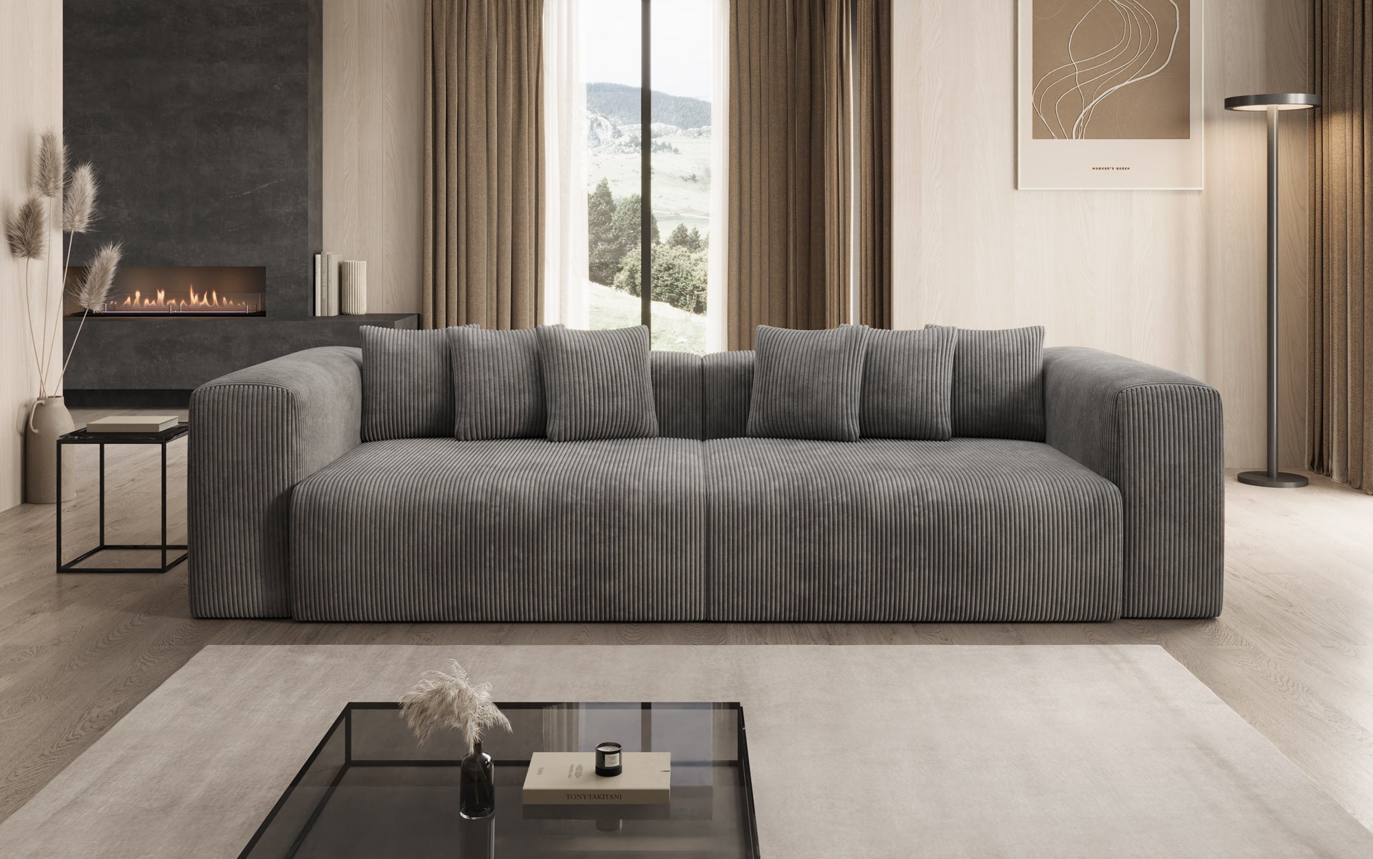 Designer Sofa Tully 3 Sitzer in Cord