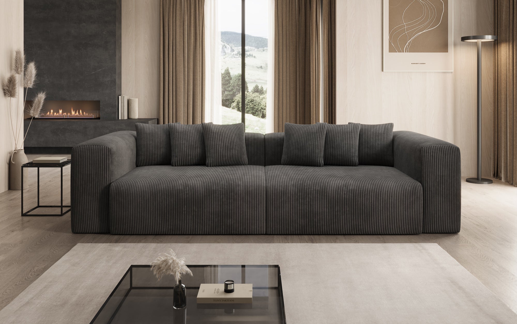 Designer Sofa Tully 3 Sitzer in Cord