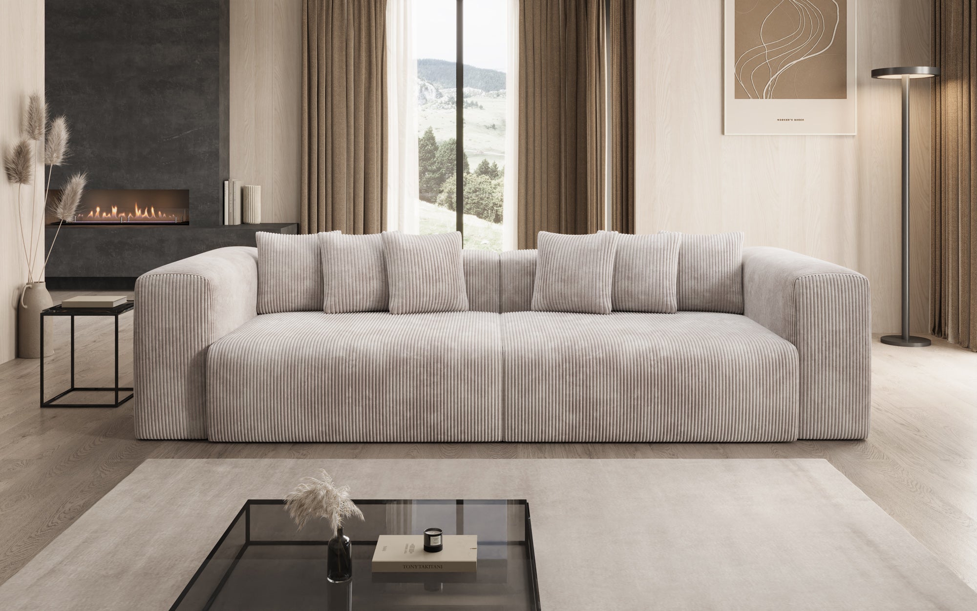 Designer Sofa Tully 3 Sitzer in Cord