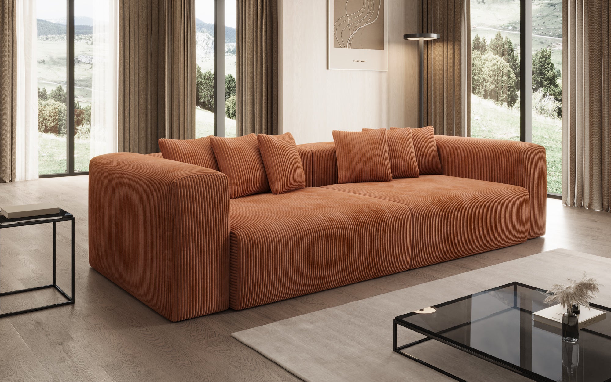 Designer Sofa Tully 3 Sitzer in Cord