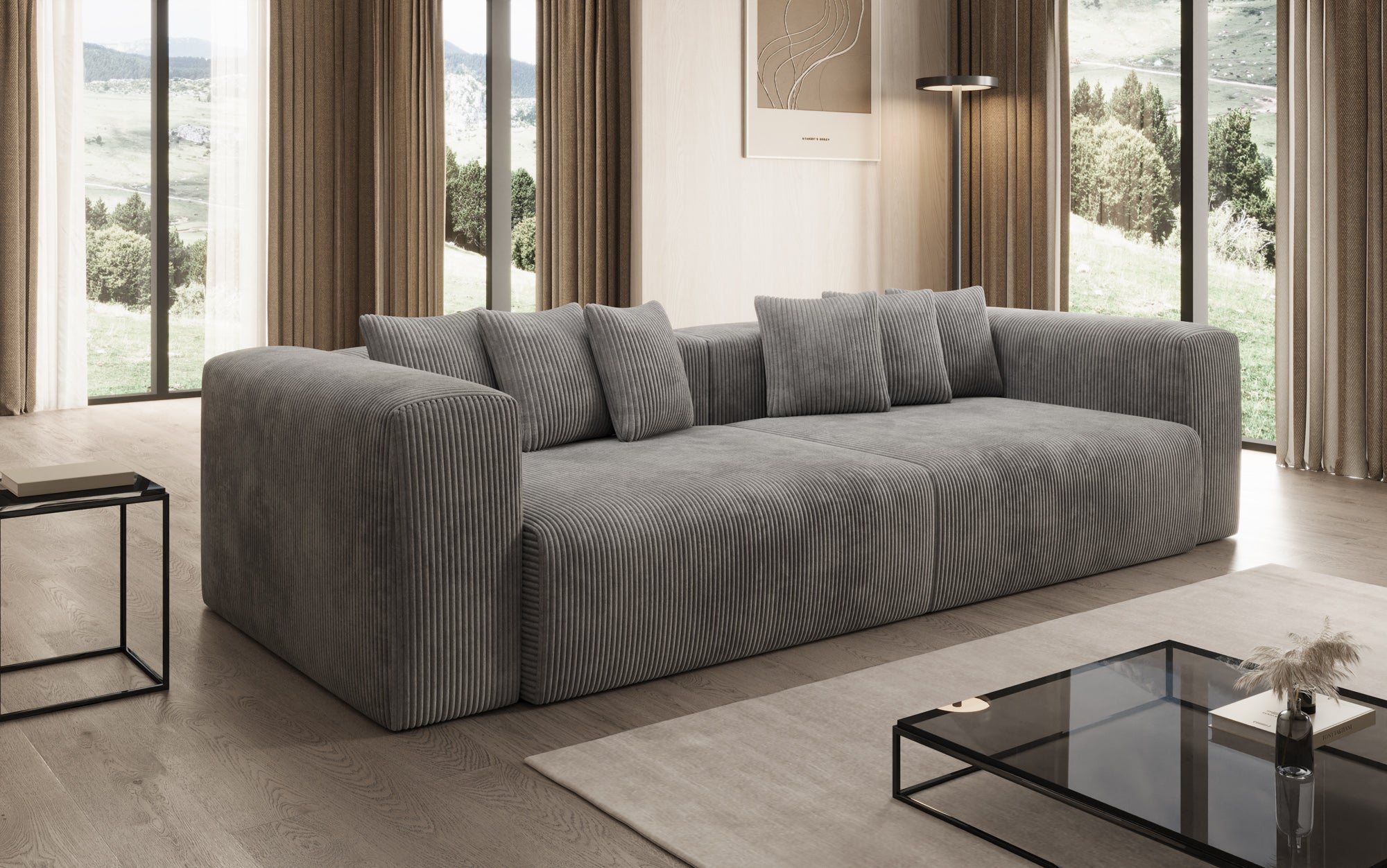 Designer Sofa Tully 3 Sitzer in Cord