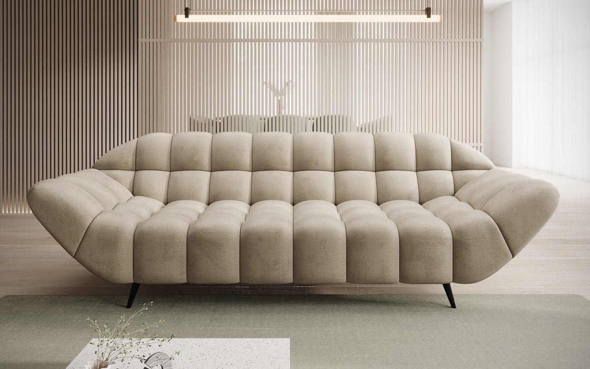 Designer 3 Sitzer Sofa Amora in Samt