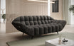 Designer 2 Sitzer Sofa Amora in Samt mit elektrischer Sitzerweiterung