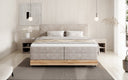 Holzbett/Boxspringbett Nero mit Stauraum in Cord