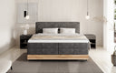 Holzbett/Boxspringbett Nero mit Stauraum in Cord