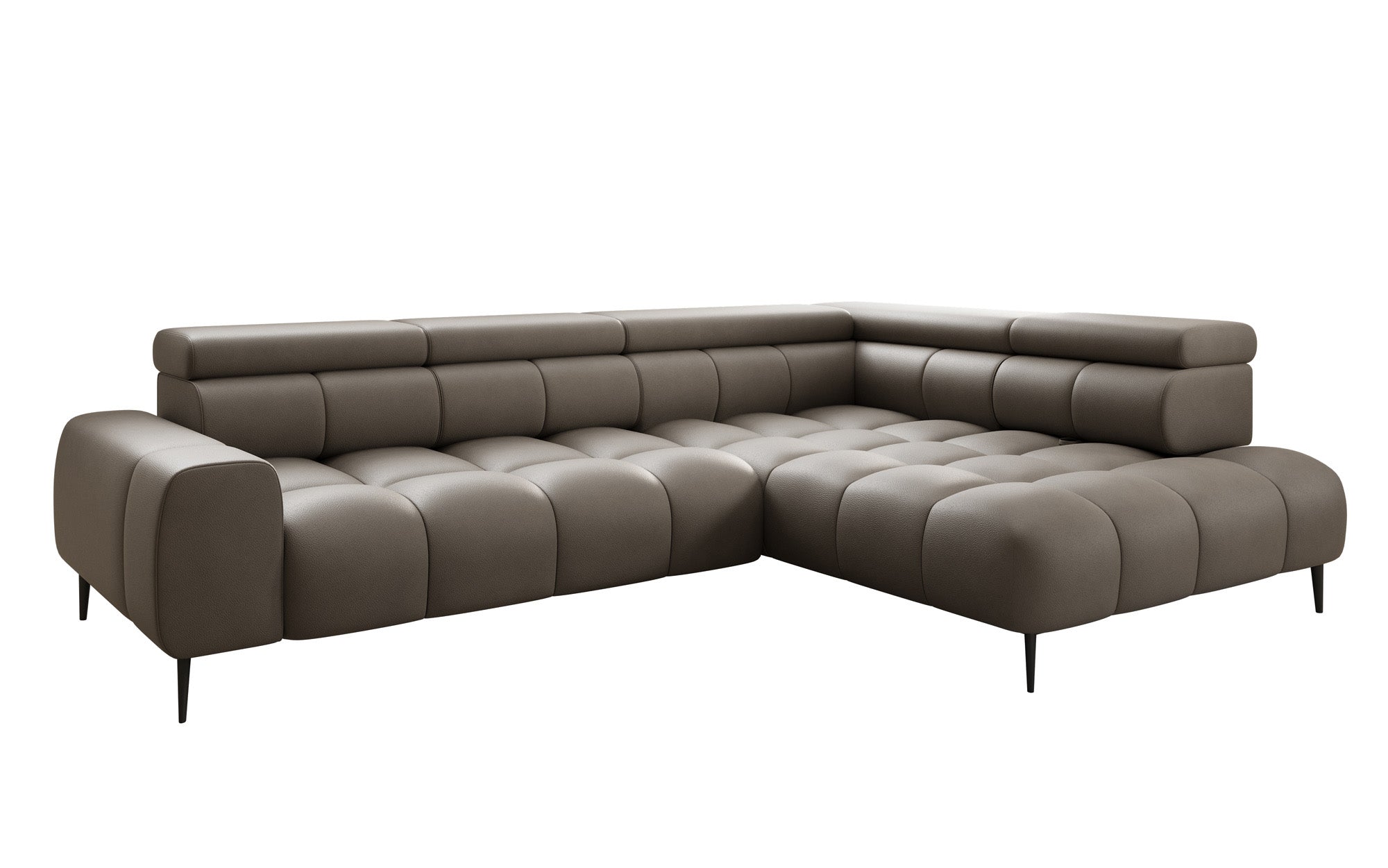 Designer Sofa Ceora L mit elektrischer Schlaffunktion und verstellbarerer Rückenlehne in Echtleder