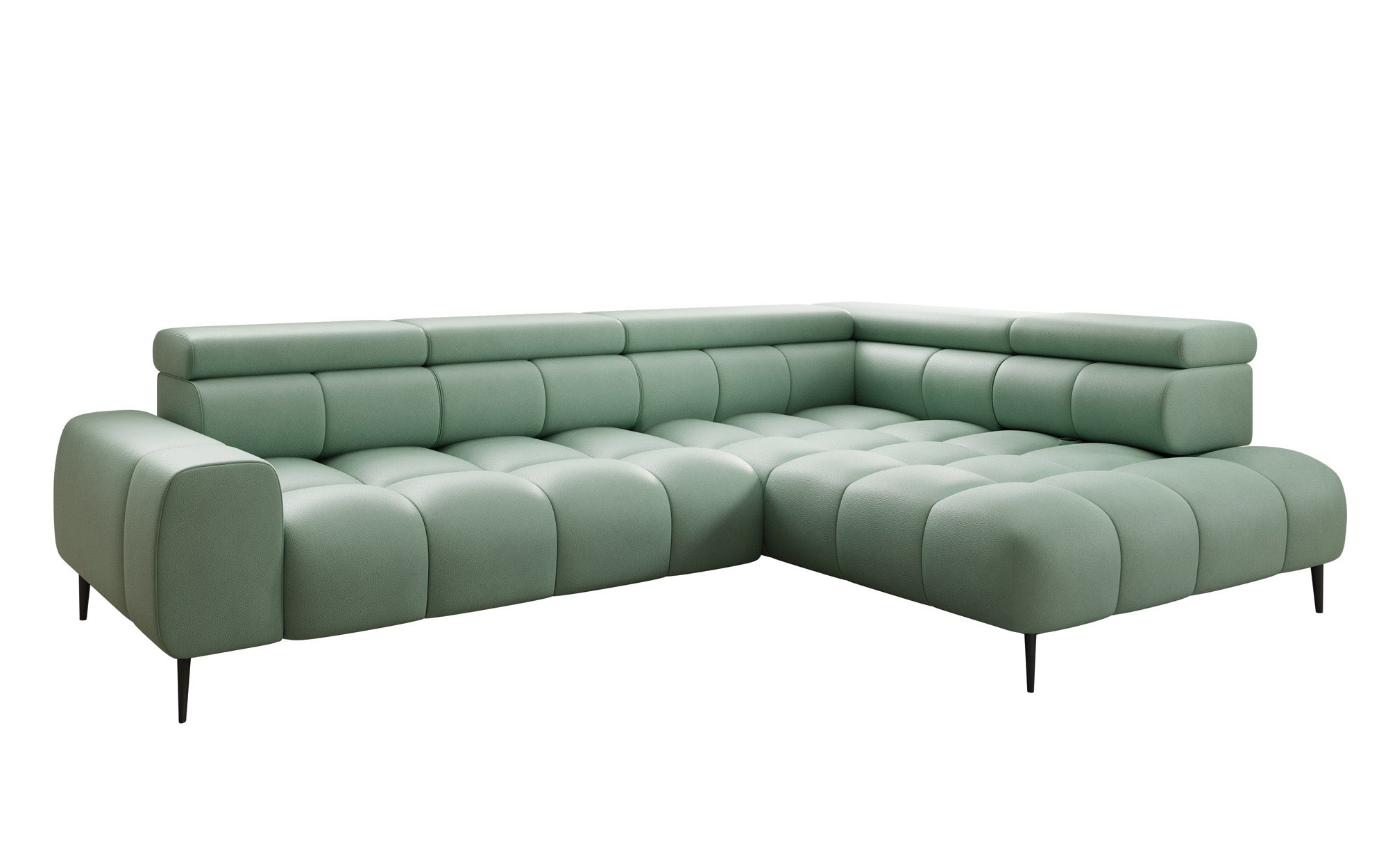 Designer Sofa Ceora L mit elektrischer Schlaffunktion und verstellbarerer Rückenlehne in Echtleder