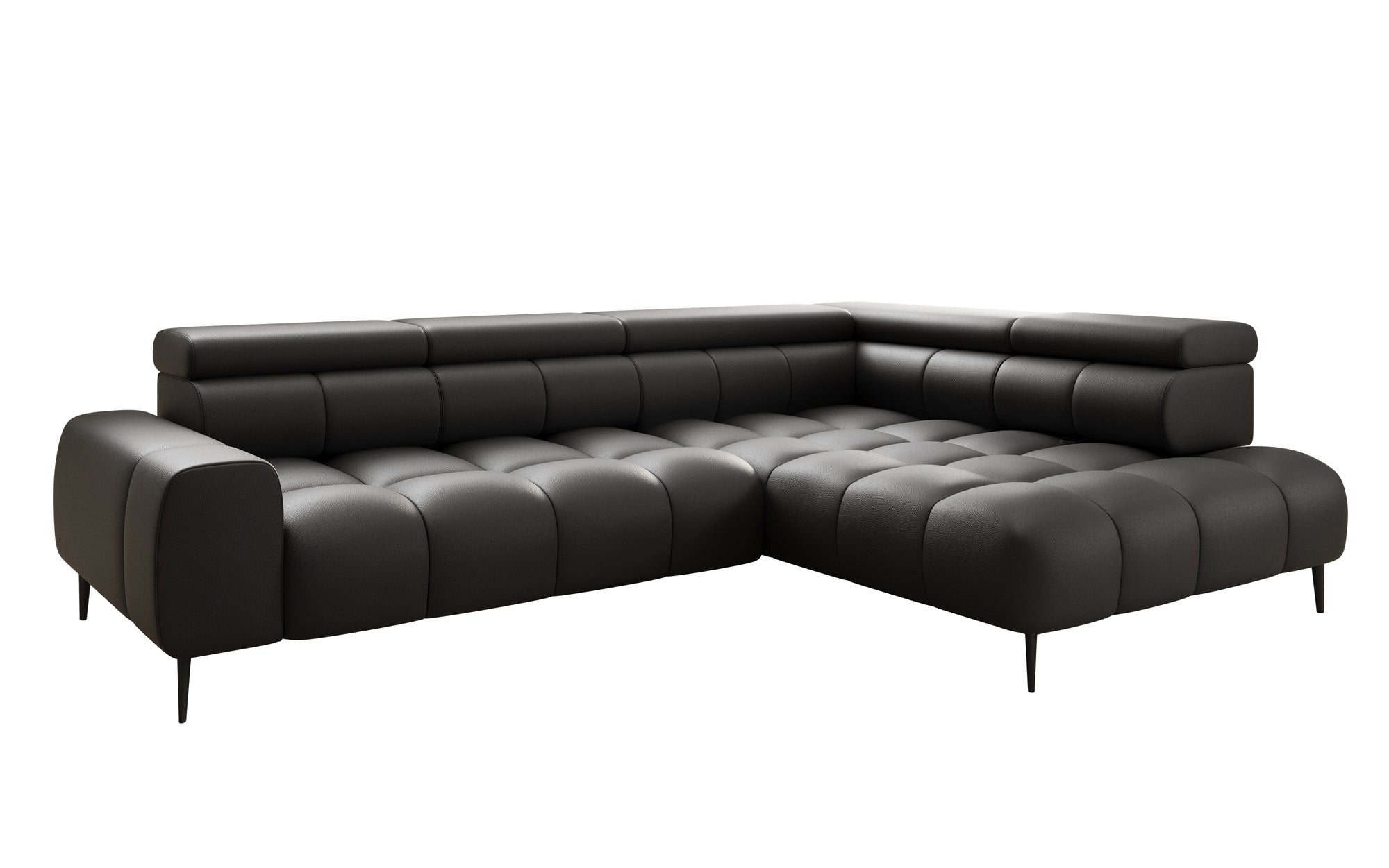 Designer Sofa Ceora L mit elektrischer Schlaffunktion und verstellbarerer Rückenlehne in Echtleder