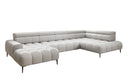 Designer Sofa Ceora U mit elektrischer Schlaffunktion und verstellbarerer Rückenlehne in Echtleder