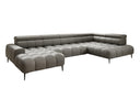 Designer Sofa Ceora U mit elektrischer Schlaffunktion und verstellbarerer Rückenlehne in Echtleder