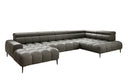 Designer Sofa Ceora U mit elektrischer Schlaffunktion und verstellbarerer Rückenlehne in Echtleder