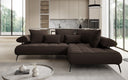 Designer Ecksofa Sydney Bouclé mit elektrischer Schlaffunktion