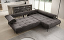 Designer Ecksofa Sydney Samt mit elektrischer Schlaffunktion