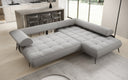 Designer Ecksofa Sydney Bouclé mit elektrischer Schlaffunktion
