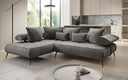 Designer Ecksofa Sydney Samt mit elektrischer Schlaffunktion