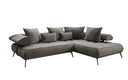 Designer Ecksofa Sydney Samt mit elektrischer Schlaffunktion