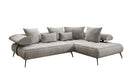 Designer Ecksofa Sydney Samt mit elektrischer Schlaffunktion