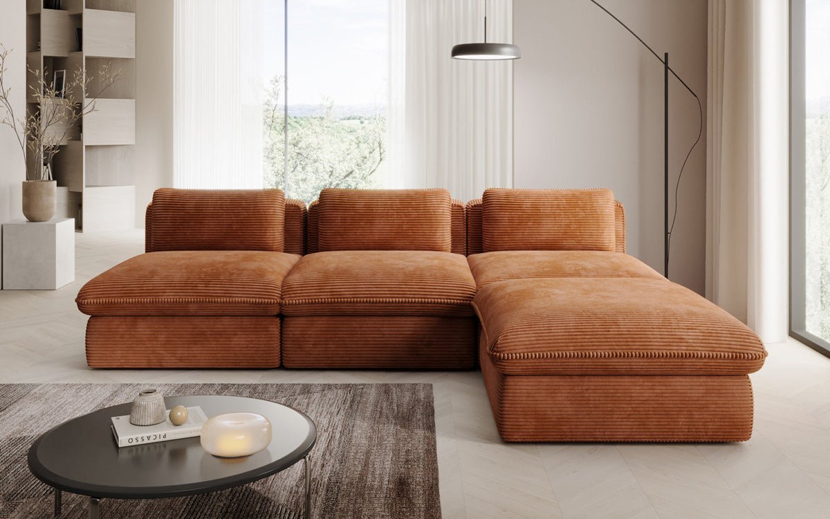 Designer L Sofa Cuddle in Cord